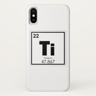 Capa Para iPhone X Fórmula química do elemento químico titânio fórmul