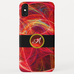 Capa Para iPhone XS Max FOTÃO LOUCO VERMELHO RUBY GEMSTONE Abstrato