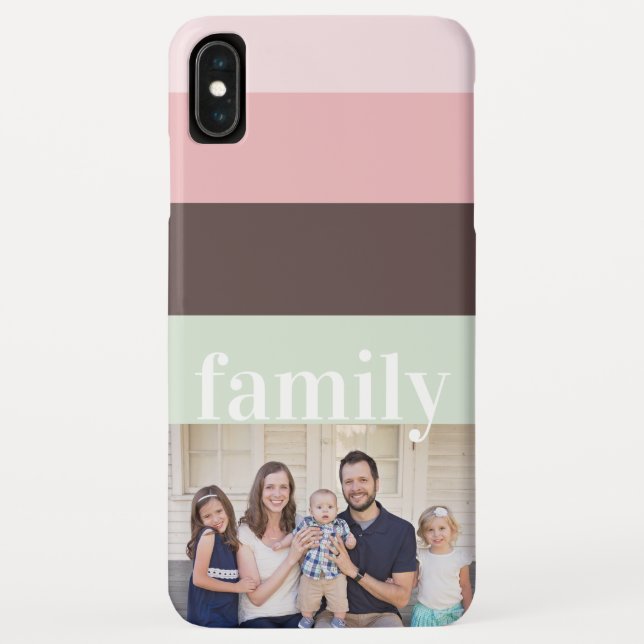 Capa Para iPhone, Case-Mate Foto da família verde e marrom rosa (Verso)
