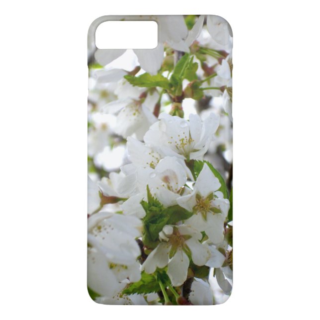 Capa Para iPhone, Case-Mate Foto floral branca elegante (Verso)