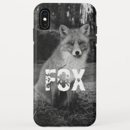 Capa Para iPhone Da Case-Mate Foto personalizada adorável animal Fox chic black