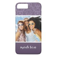 Foto personalizada e nome Papel de parede floral r