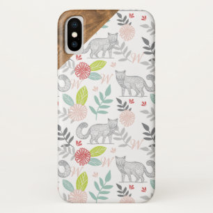 Capa Para iPhone Da Case-Mate Fox da floresta da floresta & monograma floral da
