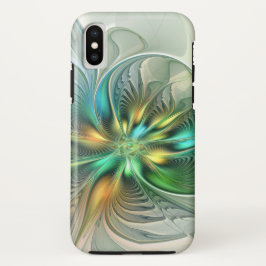Capa Para iPhone Da Case-Mate Fractal de Flor Abstrato moderna fantasia colorida