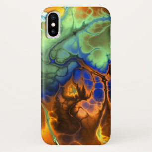 Capa Para iPhone X Fractal flamejante