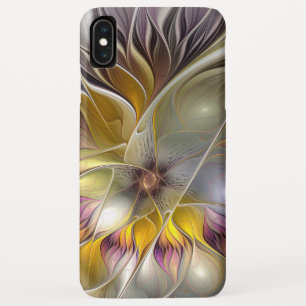 Capa Para iPhone Da Case-Mate Fractal moderno da flor colorida abstrata da
