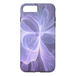 Capa Para iPhone Da Case-Mate Fractal Moderno de Abstrato Roxo Monograma