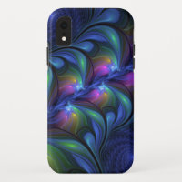 Fractal verde cor-de-rosa Abstrato azul-colorido