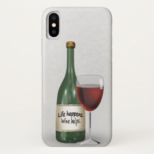 Capa Para iPhone Da Case-Mate Frasco de vinho e de vidro com aspas