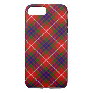 Capa iPhone 8 Plus/7 Plus Fraser tartan vermelha, xadrez púrpura azul