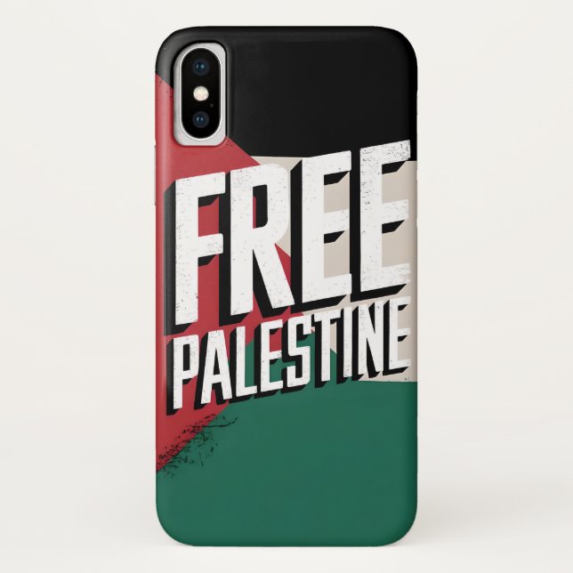 Capa Para iPhone, Case-Mate Free Palestine iPhone X Case: Símbolo de Solidarie (Verso)
