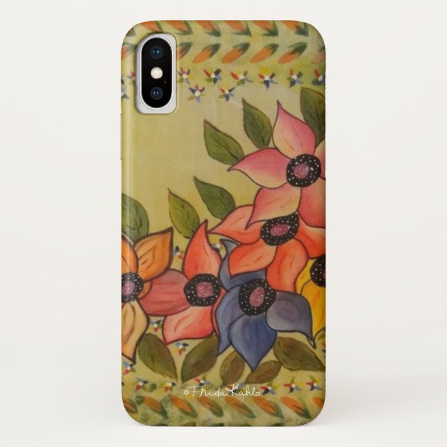 Capa Para iPhone, Case-Mate Frida Kahlo pintou Flores (Verso)