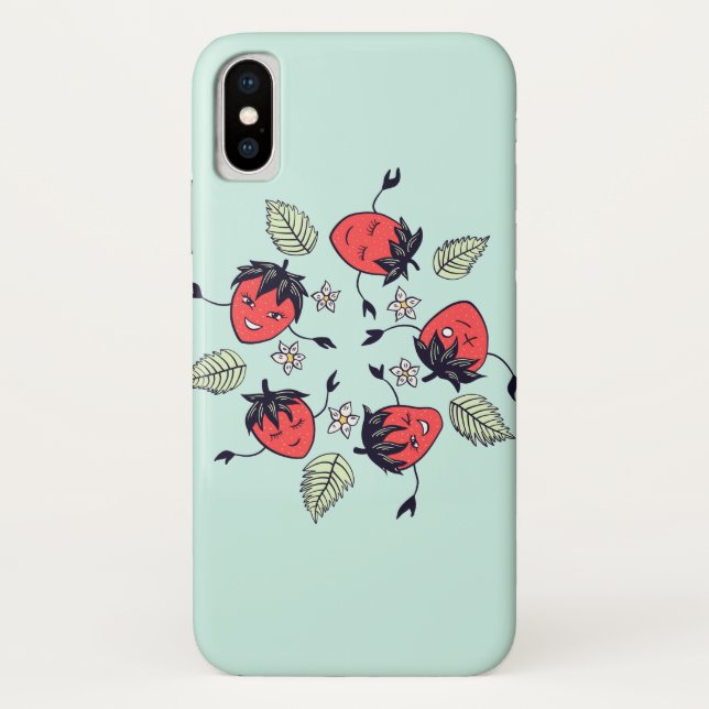 Capa Para iPhone, Case-Mate Fruta Cute Strawberry Kawaii (Verso)