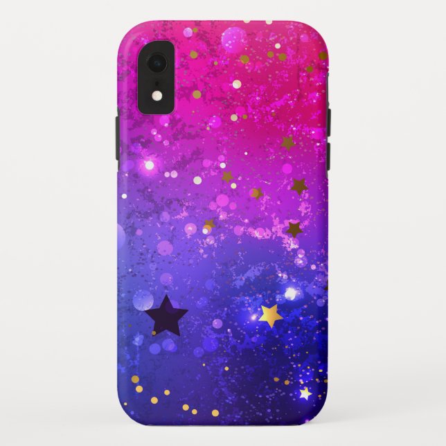 Capa Para iPhone, Case-Mate Fundo Azul Cor-de-rosa brilhante (Verso)