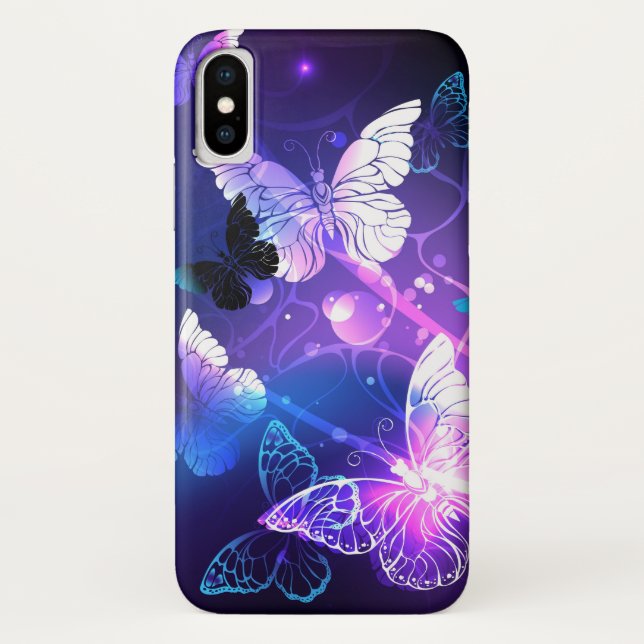 Capa Para iPhone, Case-Mate Fundo com Borboletas Noturnas (Verso)