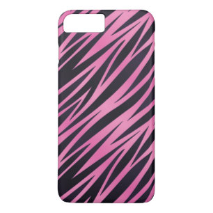 Capa Para iPhone Da Case-Mate Fundo cor-de-rosa da listra da zebra
