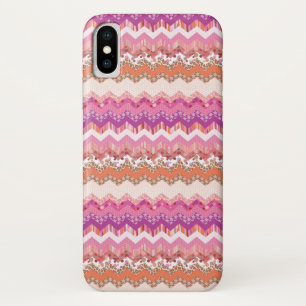 Capa Para iPhone Da Case-Mate Fundo cor-de-rosa do ziguezague