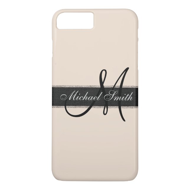 Capa Para iPhone, Case-Mate Fundo de amêndoa monograma (Verso)