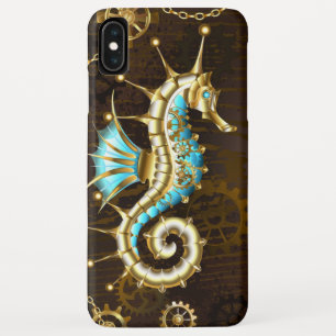 Capa Para iPhone Da Case-Mate Fundo de madeira com cavalo de mar mecânico