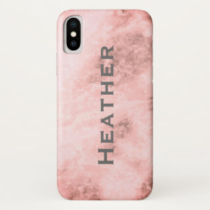 Capa Para iPhone Da Case-Mate Fundo de Mármore Rosa Monograma