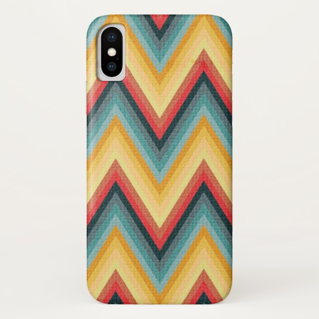 Capa Para iPhone, Case-Mate Fundo listrado 2 do ziguezague (Verso)