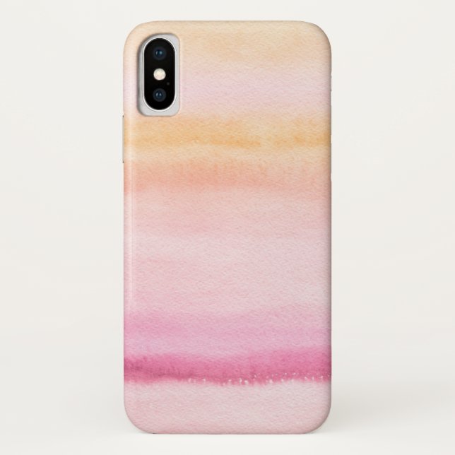 Capa Para iPhone, Case-Mate Fundo pintado mão 4 da aguarela abstrata (Verso)