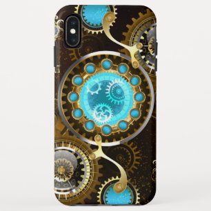Capa Para iPhone Da Case-Mate Fundo Rusty Steampunk com Lentes Turquesa