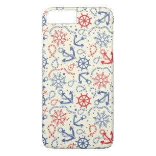 Capa Para iPhone Da Case-Mate Fundo vermelho e marinho com âncora