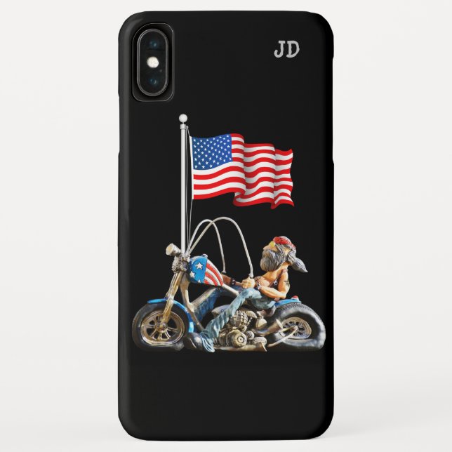 Capa Para iPhone, Case-Mate Funny Biker American Flag (Verso)