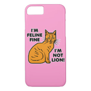 Capa Para iPhone Da Case-Mate Funny Cat Pun Orange Feline Gatinho fino