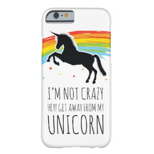 Capa Barely There Para iPhone 6 Funny Crazy Unicorn Rainbow