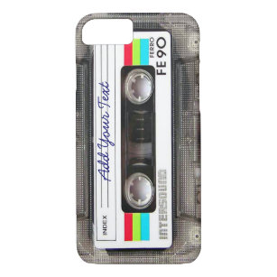 Capa iPhone 8/7 Funny Vintage 80s — fita cassete de música retrô