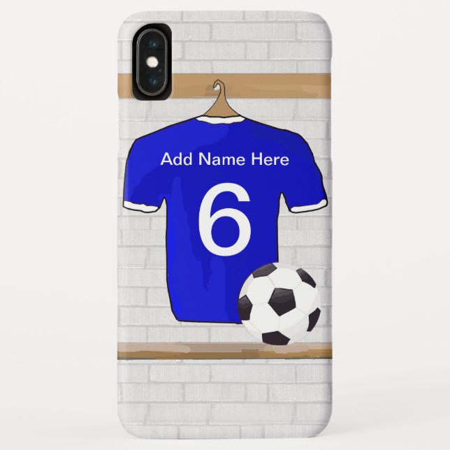 Capa Para iPhone, Case-Mate Futebol branco personalizado Jersey (Verso)