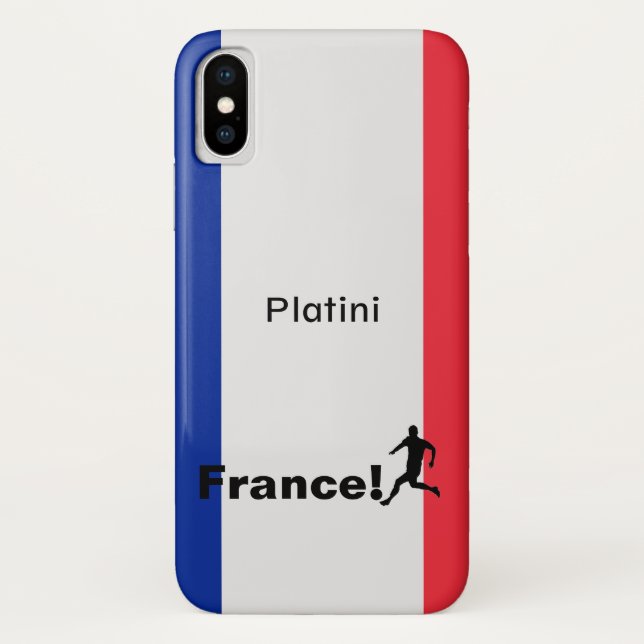 Capa Para iPhone, Case-Mate Futebol da França, personalizável (Verso)