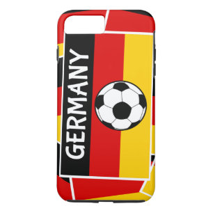Capa iPhone 8 Plus/7 Plus Futebol de Bandeira da Alemanha