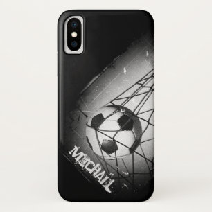 Capa Para iPhone Da Case-Mate Futebol legal do Grunge do vintage no objetivo