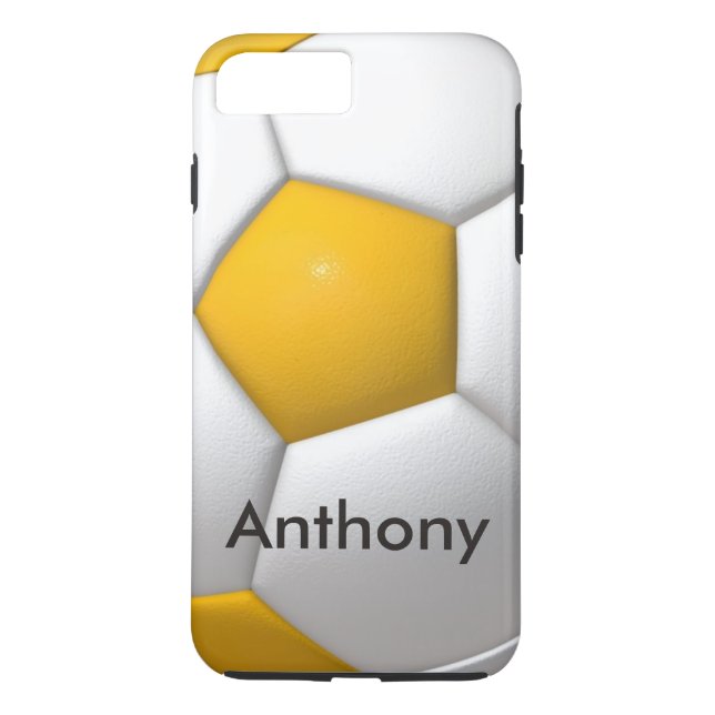 Capa Para iPhone, Case-Mate Futebol personalizado - bola branca e amarela (Verso)