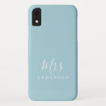 Capa Para iPhone Da Case-Mate Futuro, Sra. Blue Glow Chic Script Bride Gift<br><div class="desc">A futura Sra. capa de telefone com caligrafia branca e tipografia moderna num fundo azul brilhante. Celebre seu casamento em estilo com um toque de elegância clássica. Basta adicionar seu nome a esta design na moda feminina. Desenvolvido exclusivamente para você pelo Happy Dolphin Studio. Se precisar de ajuda ou produtos...</div>
