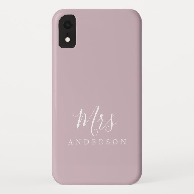 Capa Para iPhone, Case-Mate Futuro, Sra. Purple White Chic Bride (Verso)