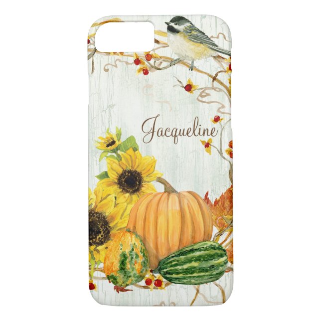 Capa Para iPhone, Case-Mate Galinha-de-outono Pumpkin-de-girassol (Verso)
