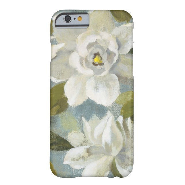 Capa Para iPhone, Case-Mate Gardenias no azul da ardósia (Verso)