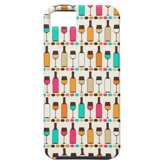 Capa Para iPhone, Case-Mate Garrafas e vidros de vinho retros (Traseira)