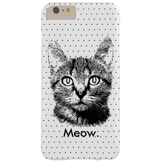 Capa Para iPhone, Case-Mate Gatinho Gato Bonito Mede Bolinhas Desenhadas À Mão (Verso)