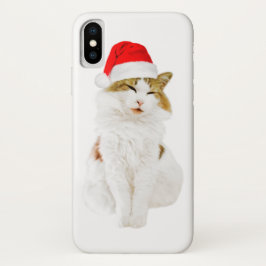 Capa Para iPhone Da Case-Mate Gato com Papai noel