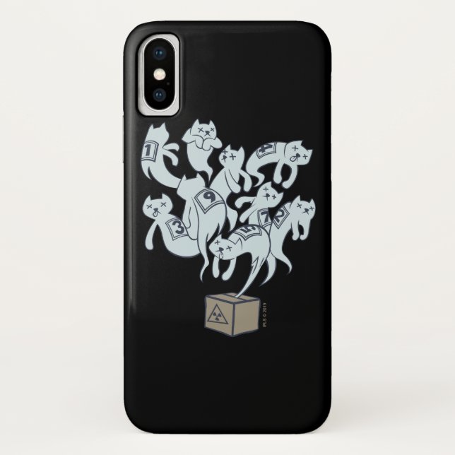 Capa Para iPhone, Case-Mate Gato de Schrödinger 9 vidas (Verso)