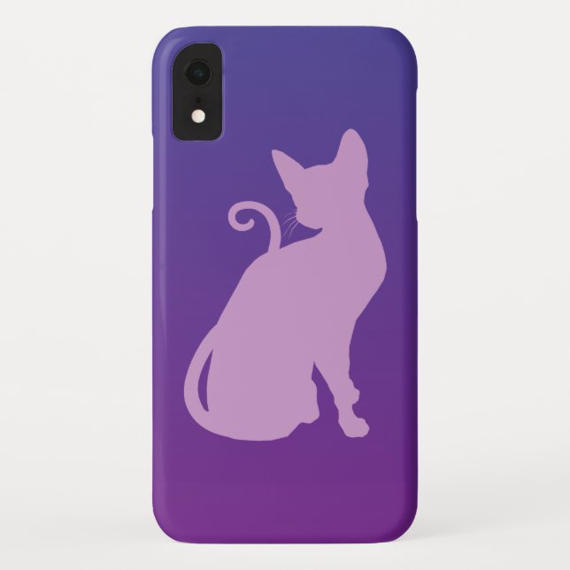 Capa Para iPhone, Case-Mate Gato Lilás no Roxo (Verso)