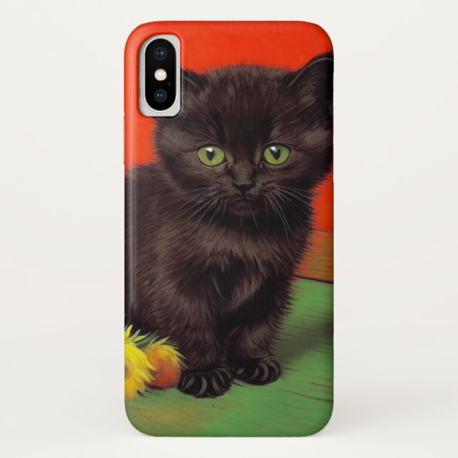 Capa Para iPhone, Case-Mate Gato Preto do Estilo Van Gogh (Verso)