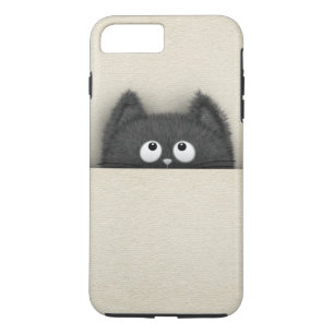 Capa Para iPhone Da Case-Mate Gato preto macio bonito que repica para fora