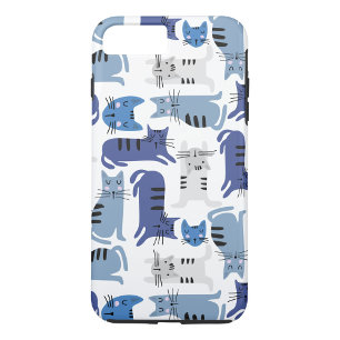 Capa iPhone 8 Plus/7 Plus Gatos Azuis