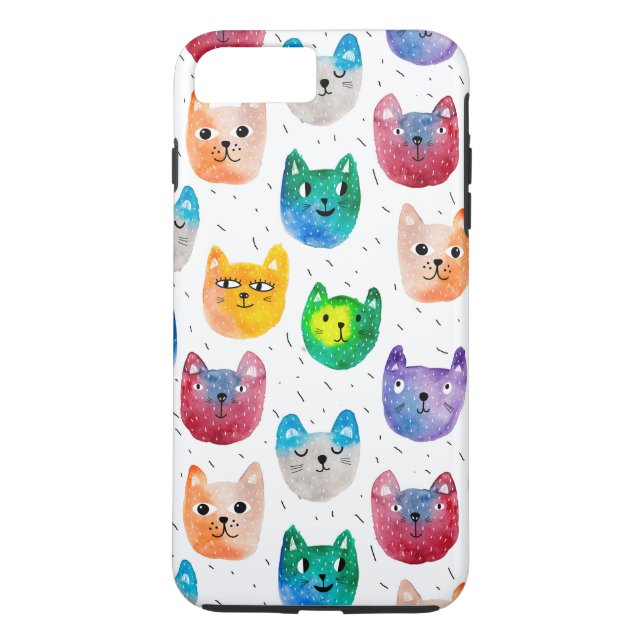 Capa Para iPhone, Case-Mate Gatos com aquarelas e amigos (Verso)
